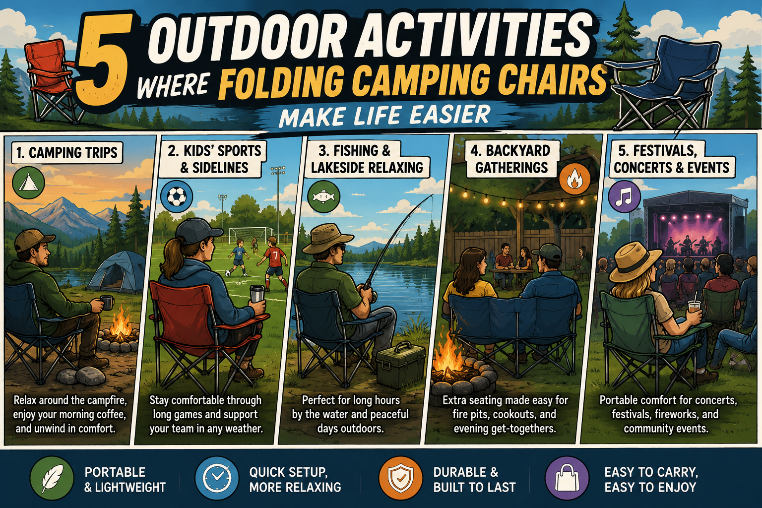 5 Outdoor Activities Where Folding Camping Chairs Make Life Easier