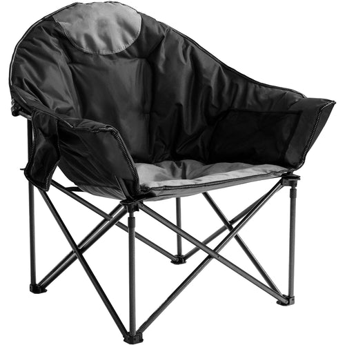 Heavy Duty Moon Saucer Camping Chair 500 lbs with Cup Holder Storage Pocket and Carry Bag Streamonpod